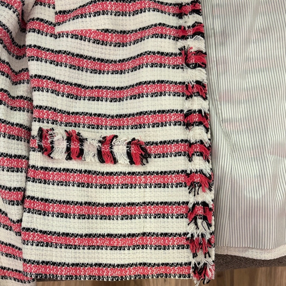 Talbots Pink and Black Striped Jacket - Picture 6 of 7
